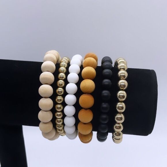 NWT Wool + Pepper Co. Solids Bracelet Stack (6) - Picture 5 of 5